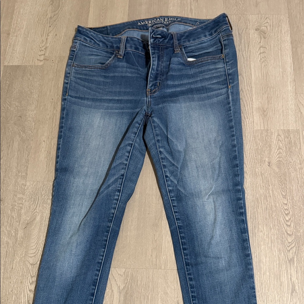 American Eagle Outfitters Women's Dark Blue Skinny Jeans